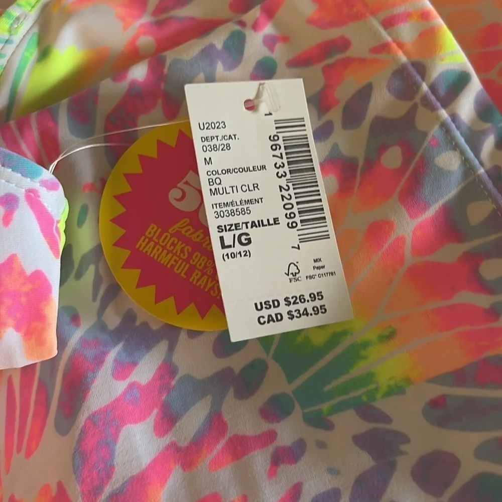 The children’s place tie-dyed print  Colorful tankini two-piece